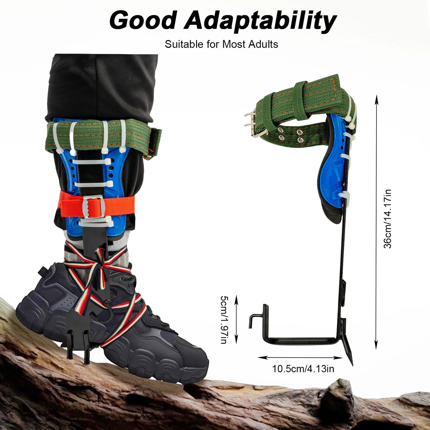 Tree Climbing Spikes Kit With Arborist Gear Harness 220 Lbs
