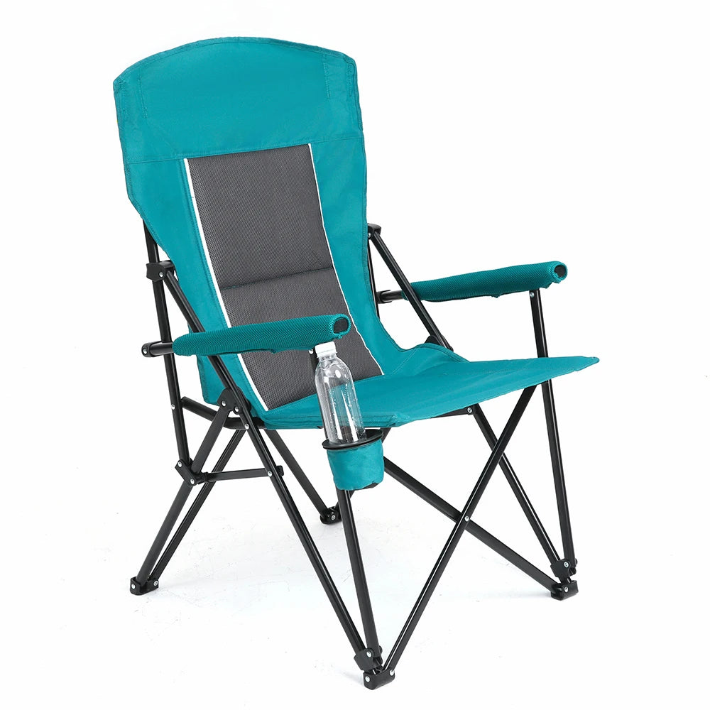 TWISTER.CKH Outdoor Folding Camp Chair With Armrests And Cup Holder
