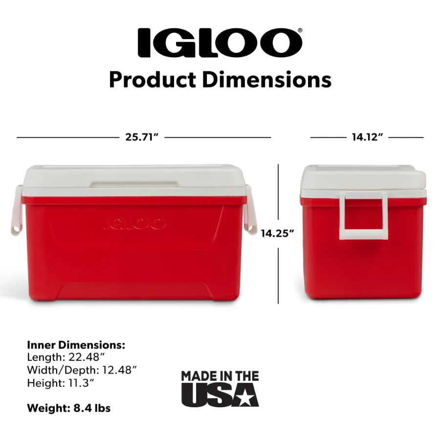 Hard Sided Ice Chest Cooler Portable Insulated Outdoor Picnics Tailgating