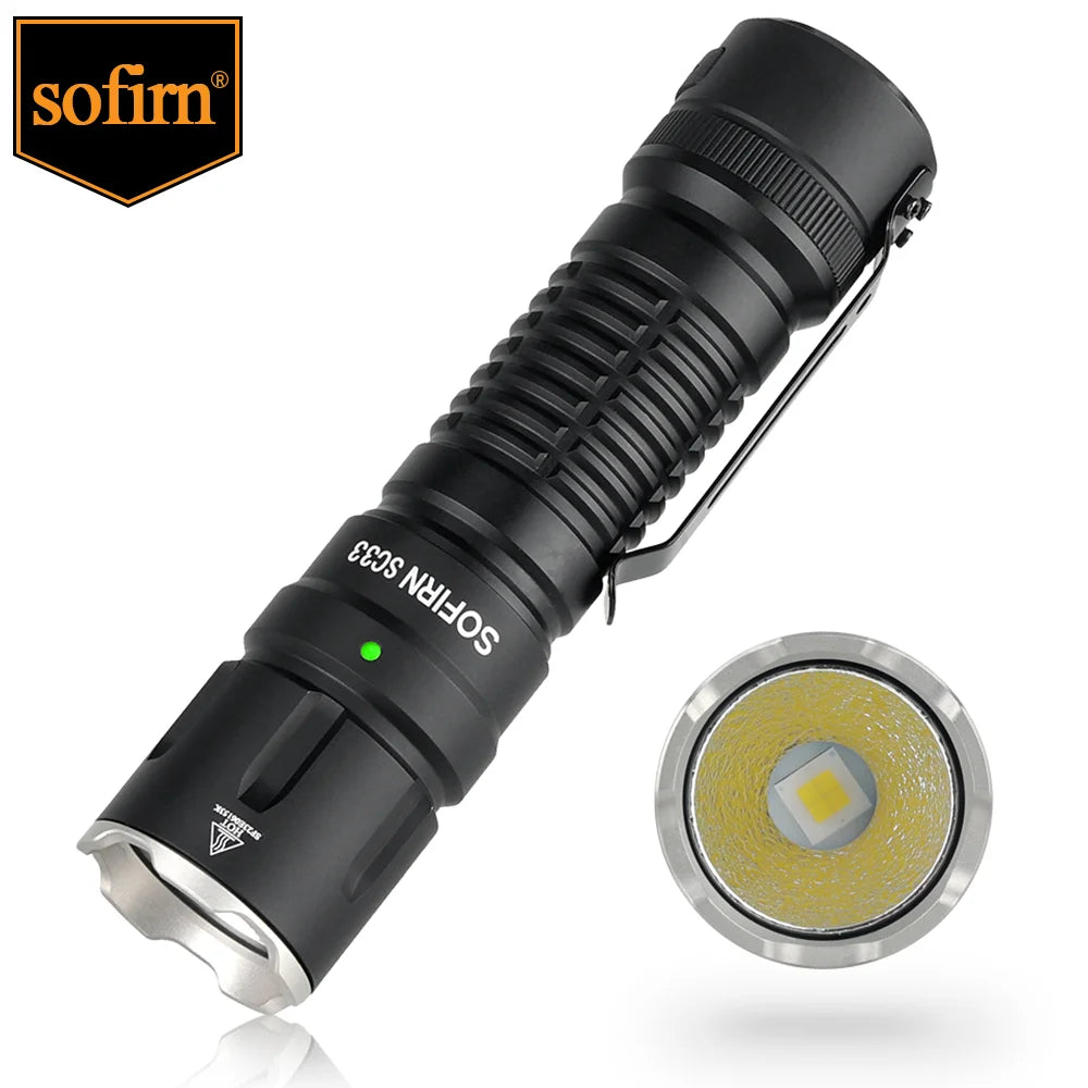 Sofirn SC33 XHP70.3 LED Flashlight 5200lm USB C Rechargeable