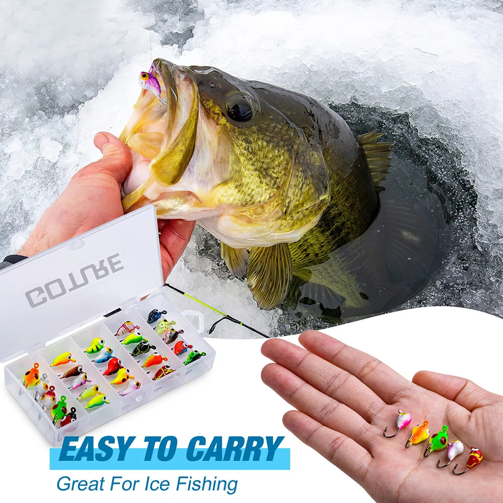 Goture Ice Fishing Jigs Set For Bass And Crappie Winter Jigging