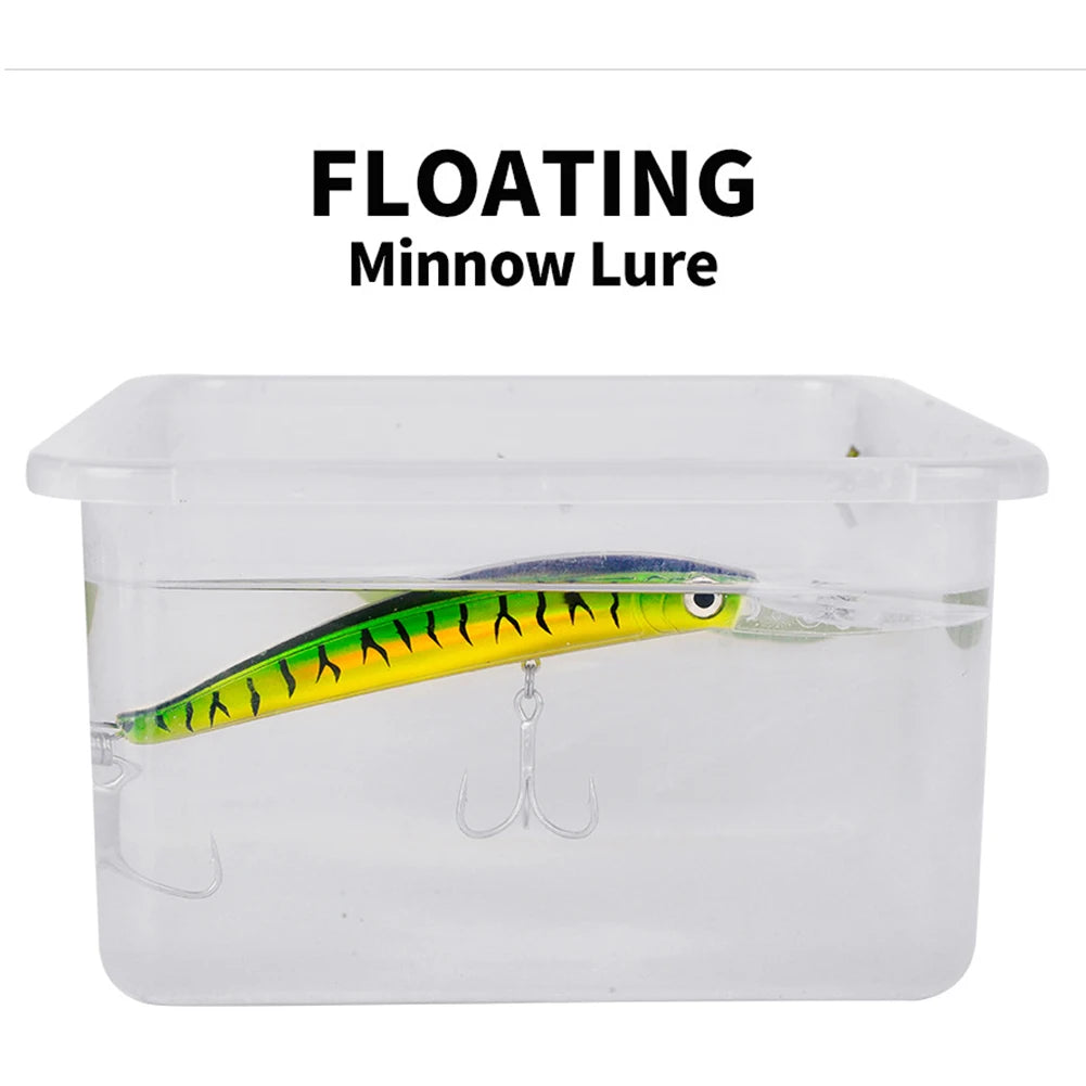 Plastic Minnow Hard Baits With Hooks For Saltwater Fishing Bait