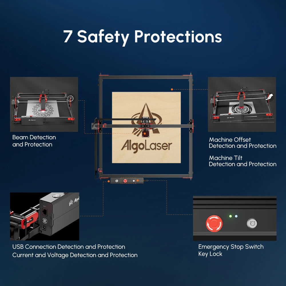 AlgoLaser 10W Laser Engraver DIY Kit CNC Cutter with Extensions