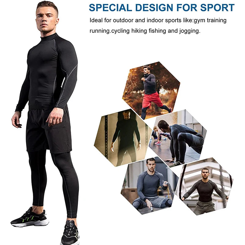GACAYALLCN Men Quick Dry T Shirt Long Sleeve Compression