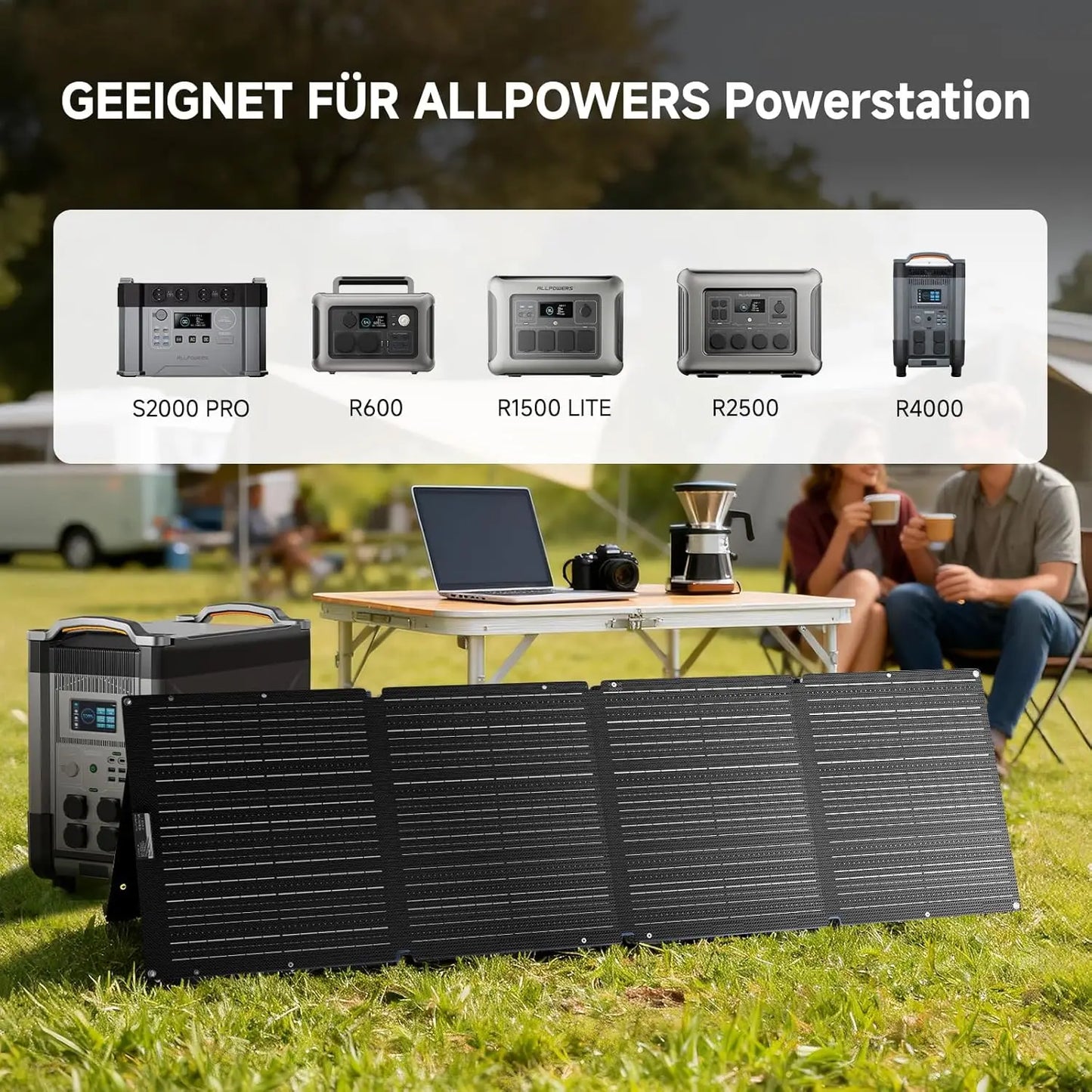 ALLPOWERS Foldable Solar Panel 200W Portable Laptop Charger