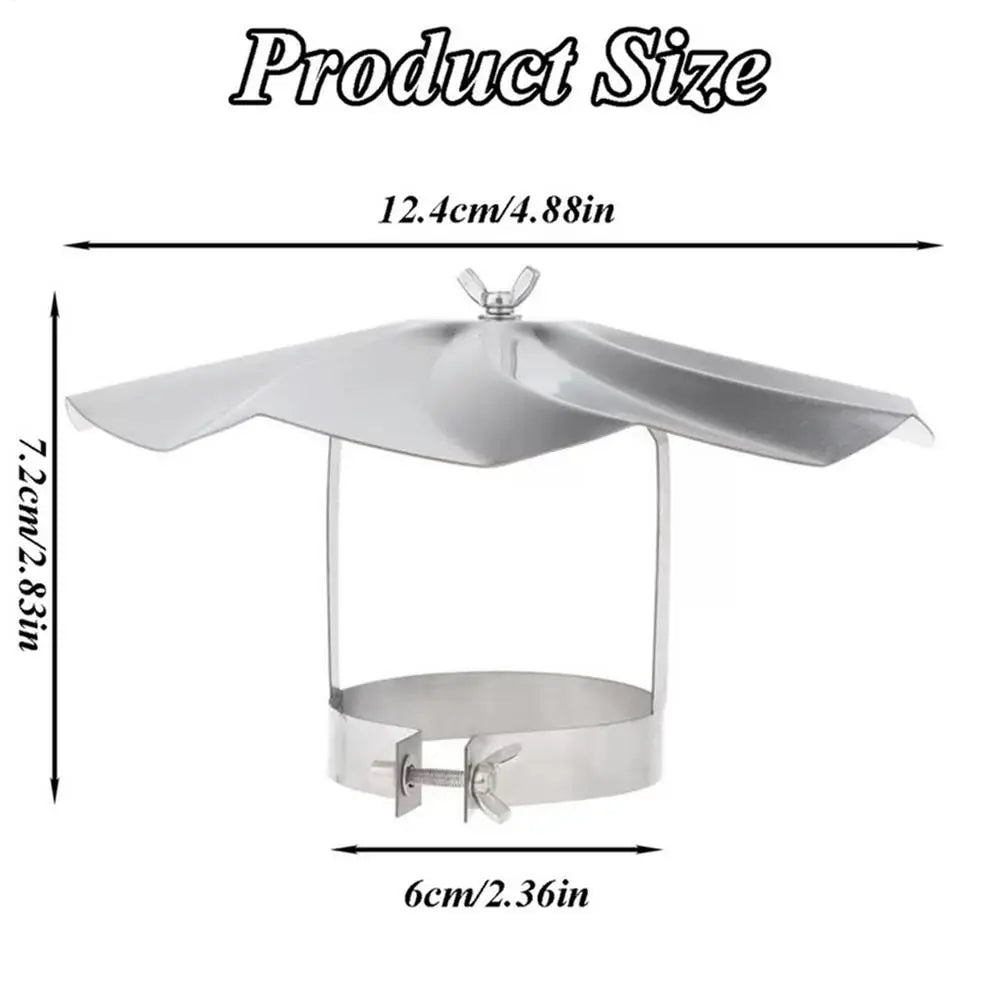 Stainless Steel Wood Stove Chimney Cap for Camping Outdoor Roof Vent