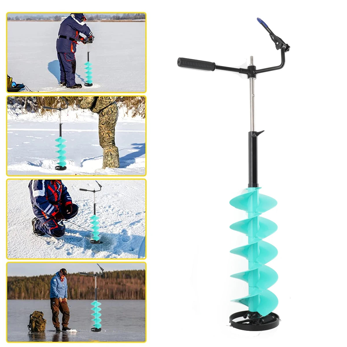 Electric Ice Auger Drill Bit With Positioner Extension Rod