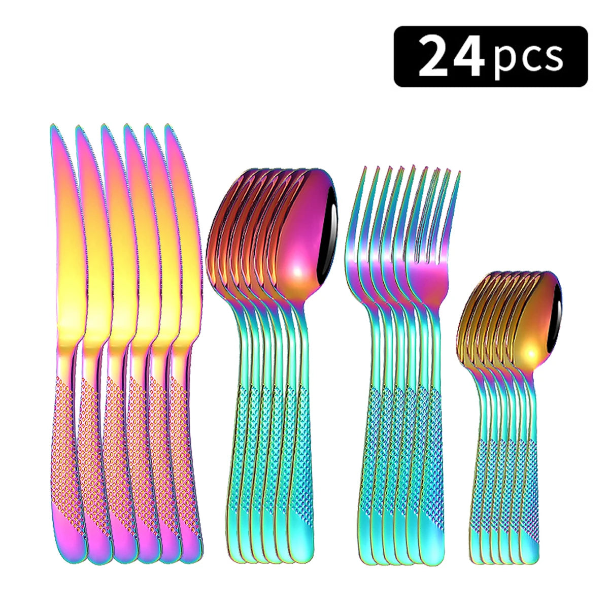 Choice Star Diamond 24pc Stainless Steel Flatware Set