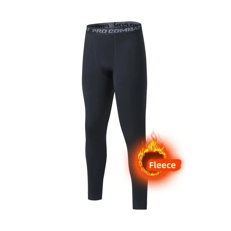 YOUONGWEARCN Men Thermal Underwear Fleece Leggings Warm Tights