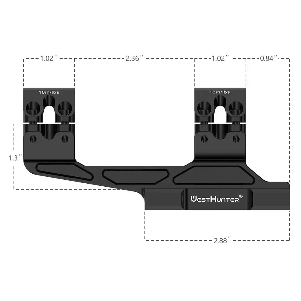 WestHunter One Piece Scope Mount Cantilever for Picatinny Rigs