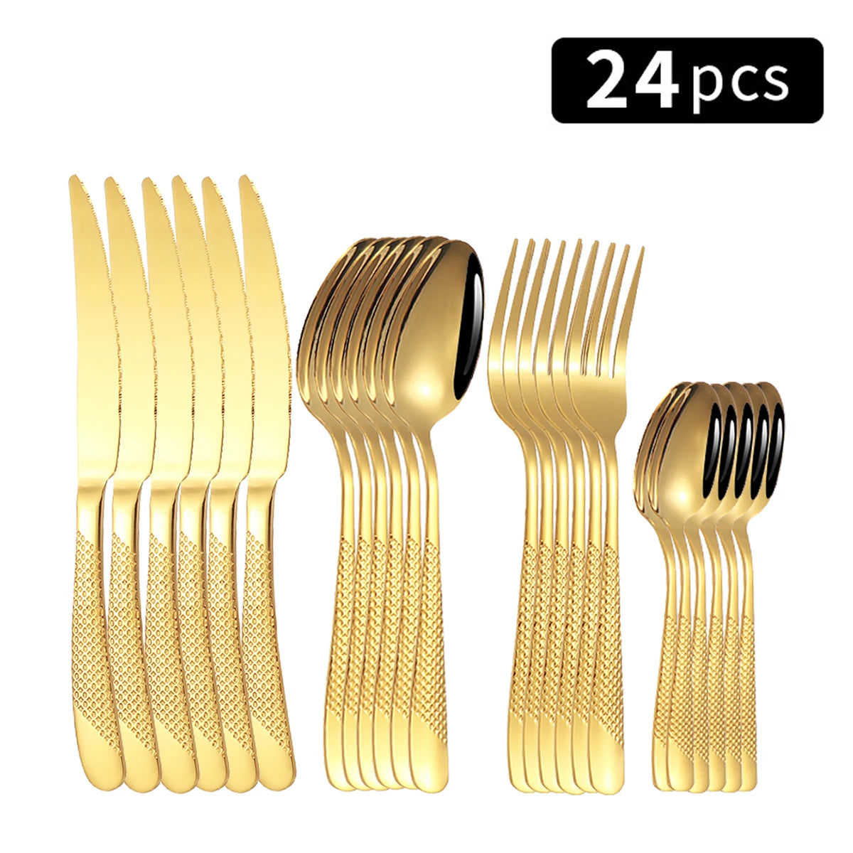 Choice Star Diamond 24pc Stainless Steel Flatware Set