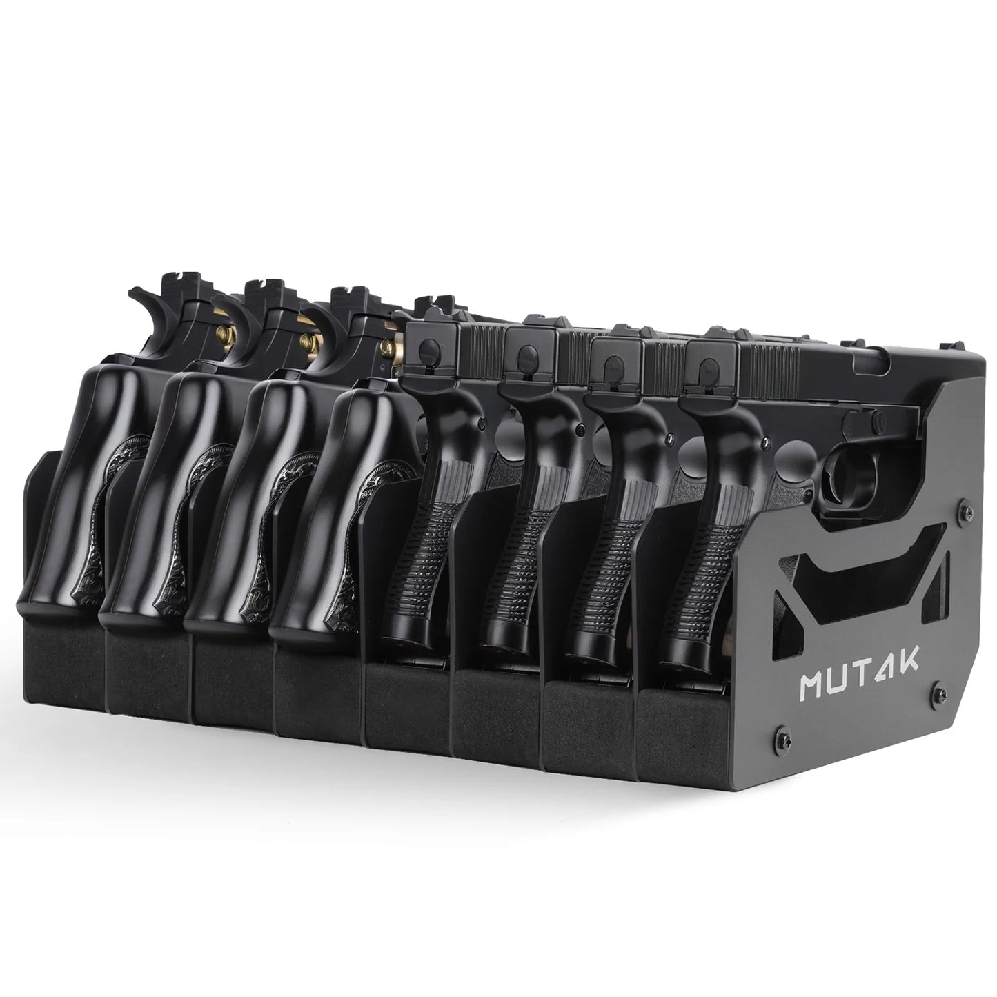 Pistol Rack For Gun Safe With Anti Slip Magnetic Strip For 4 6 8 Slots