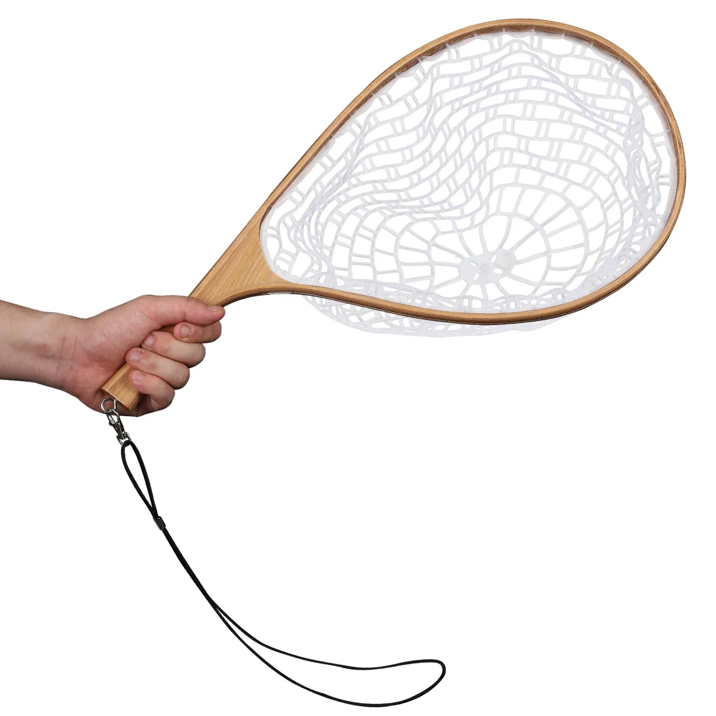 HiMISSH Wooden Frame Trout Fly Fishing Landing Net For Catch And Release