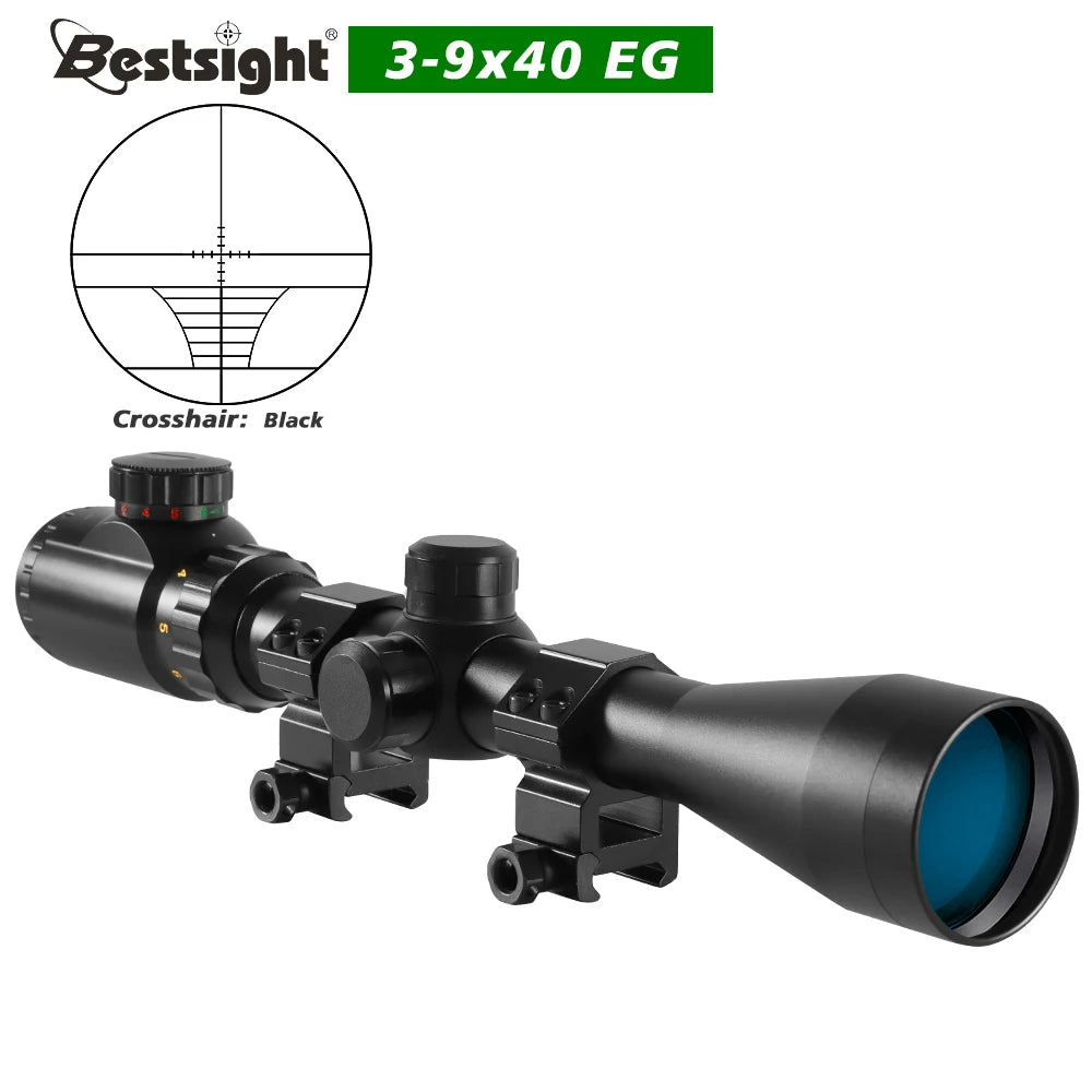Nabila 3-9x40 Rifle Scope With Illuminated Mil-Dot Reticle
