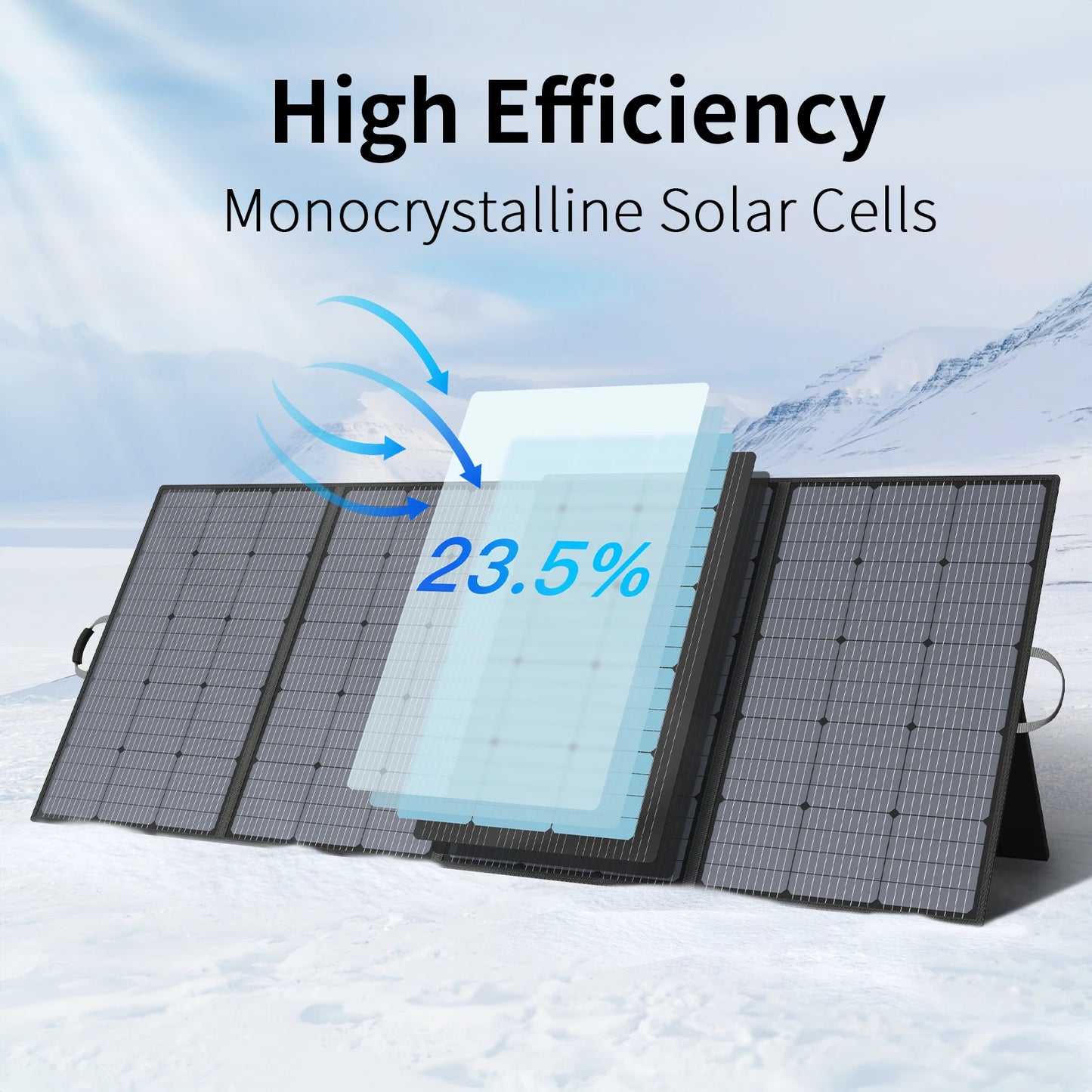 MHPOWOS 400W Foldable Portable Solar Panel For Power Stations