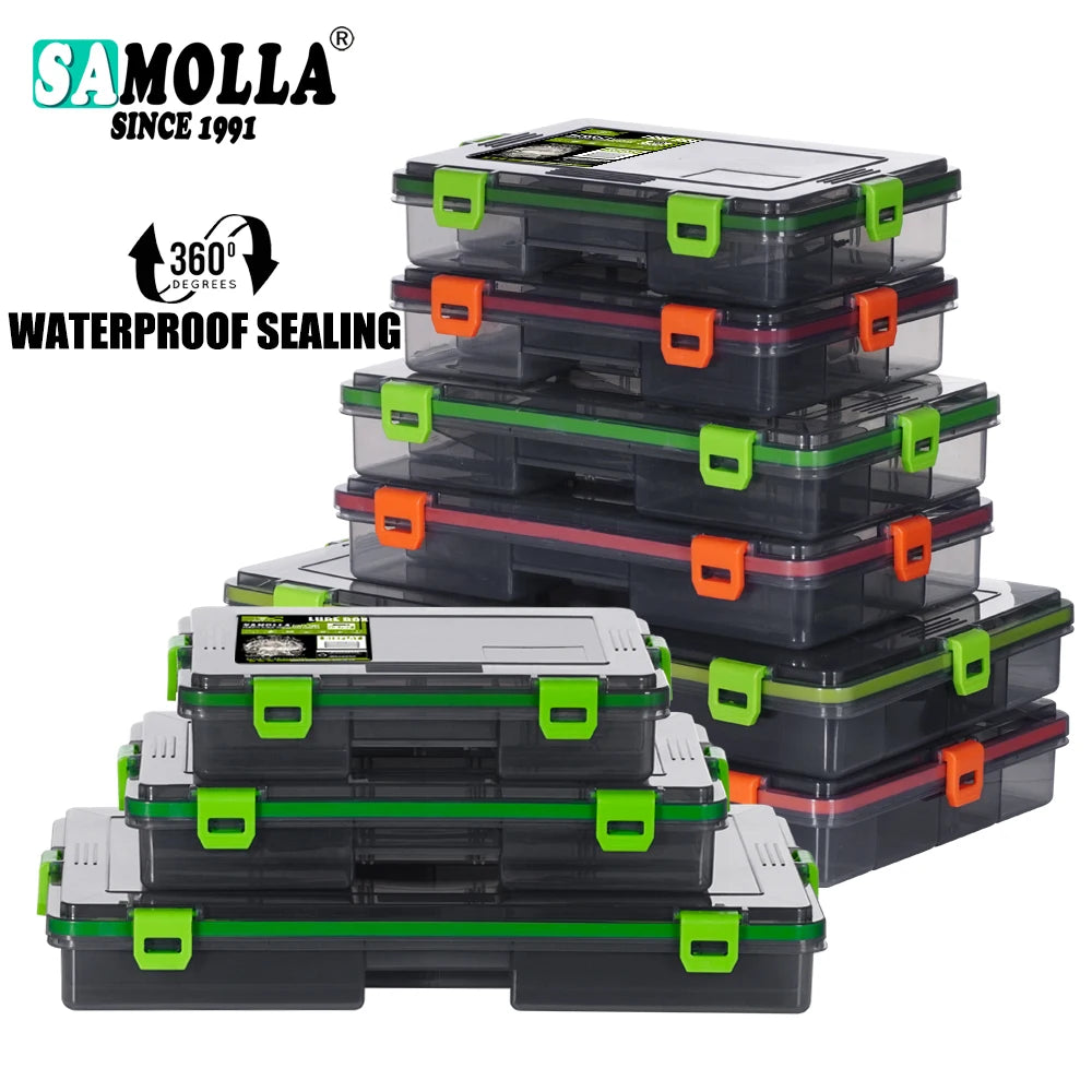 SAMOLLA Fishing Tackle Waterproof Box For Lure Storage And Hooks