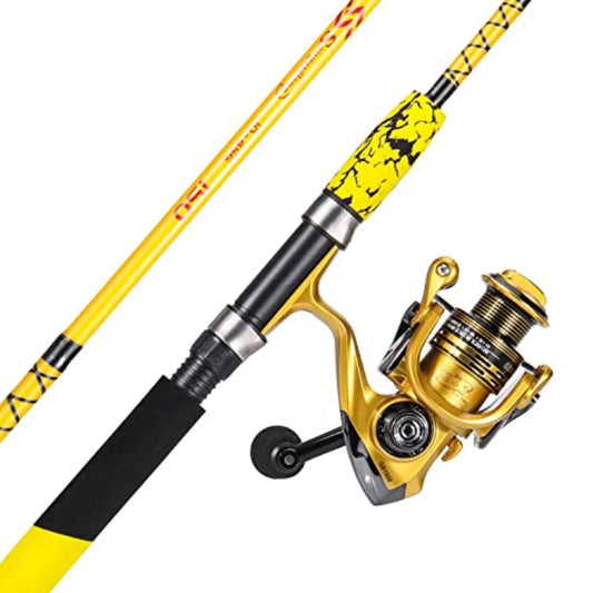 Hign-concerned Durable Spinning Reel 2Piece Rod Combo For Freshwater Saltwater