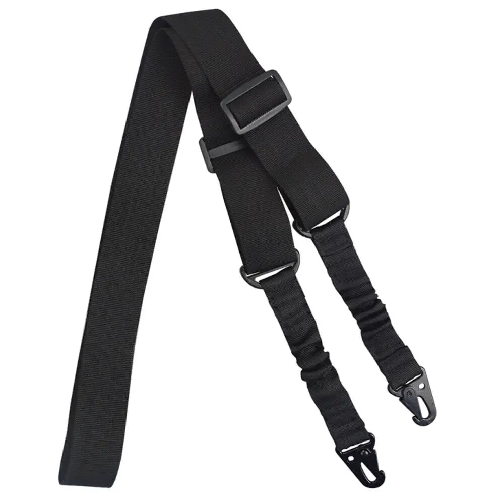 Two Points Rifle Sling With Length Adjuster And Metal Hook