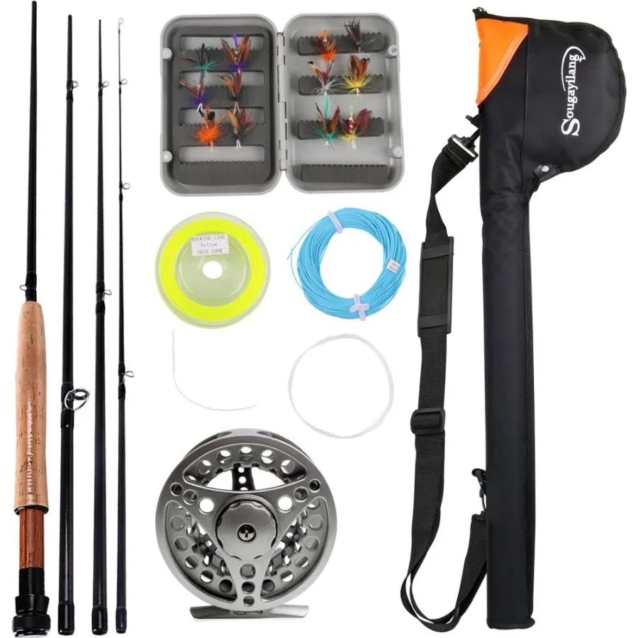 Saltwater Freshwater Fly Fishing Rod And Reel Combo Kit