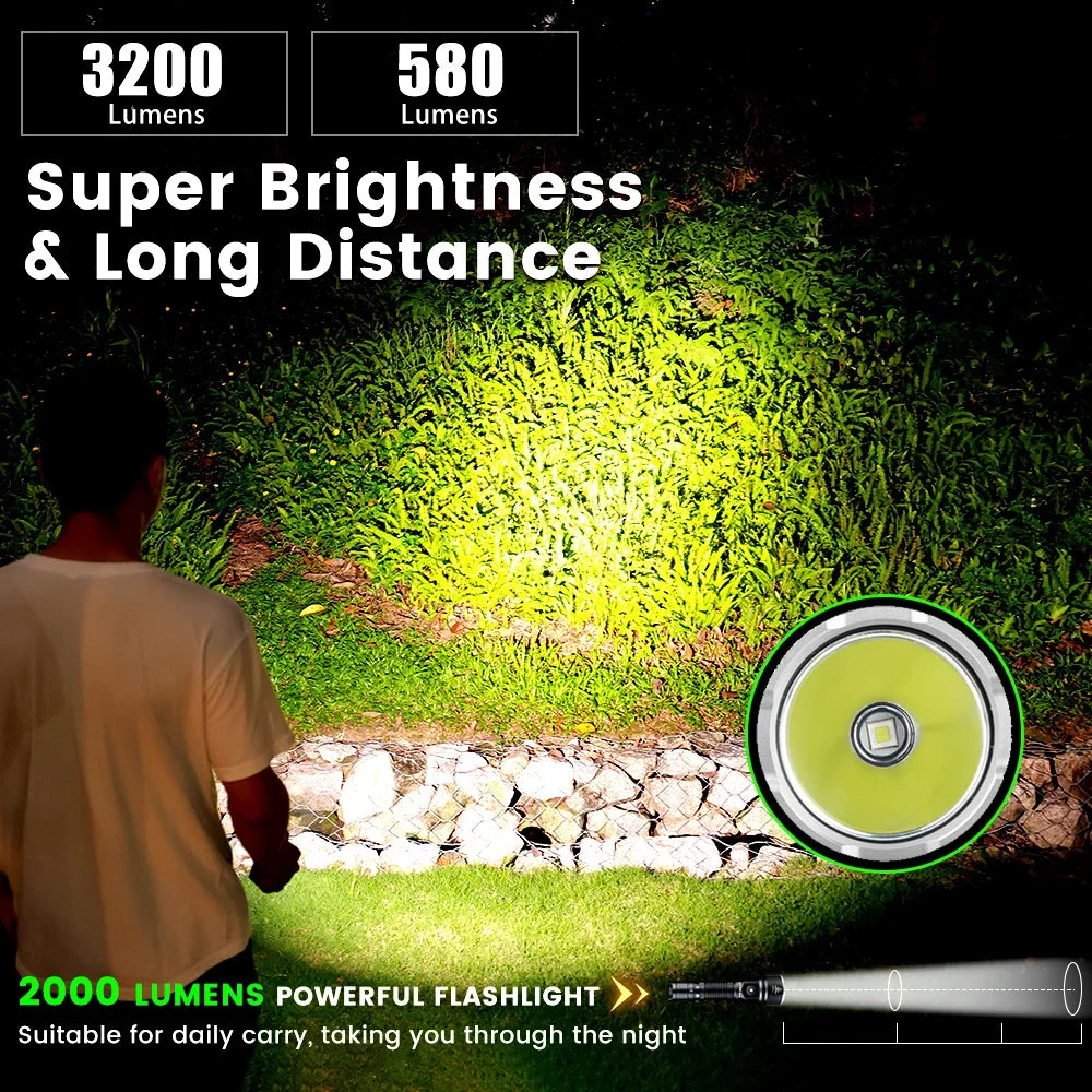 Sofirn SK40 SFT70 LED 3200lm Tactical Flashlight 21700 Rechargeable