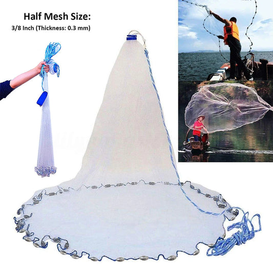 ALLOYSEED Fishing Cast Net Portable Hand Cast Net Pro