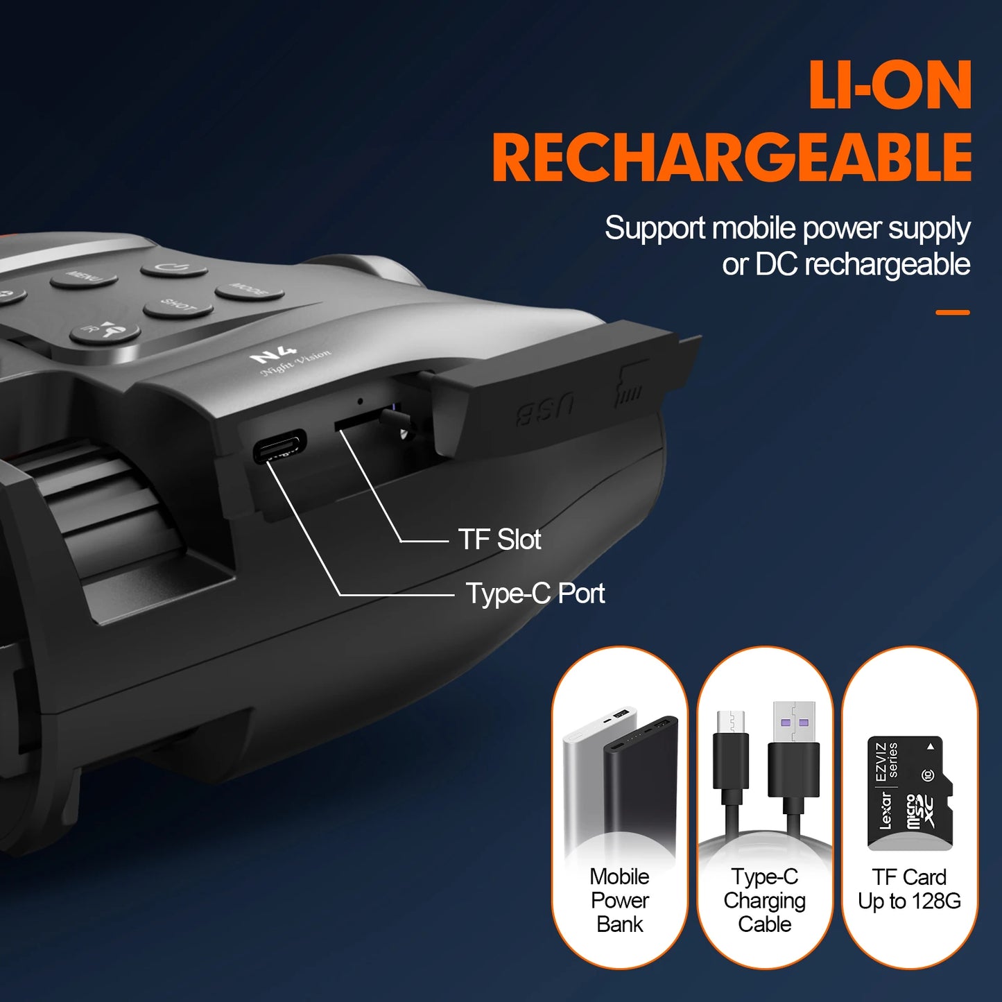 Hign-concerned Chemical N4 Night Vision Goggles With 5x Zoom