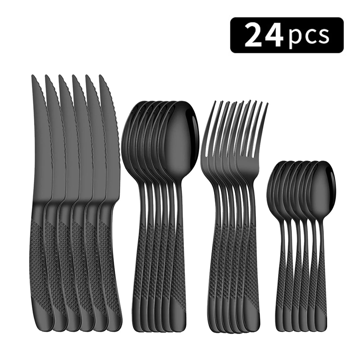 Choice Star Diamond 24pc Stainless Steel Flatware Set