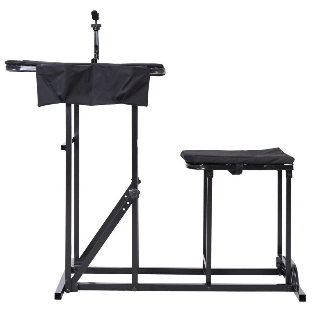 Folding Shooting Bench 300lbs Seat Height Adjustable Table Gun Rest Lightweight