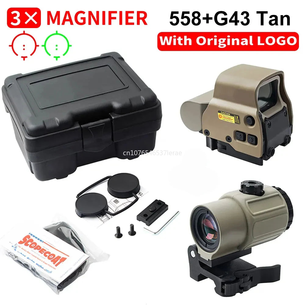 558 Holographic Red Dot Sight For G43 G33 With Magnifier