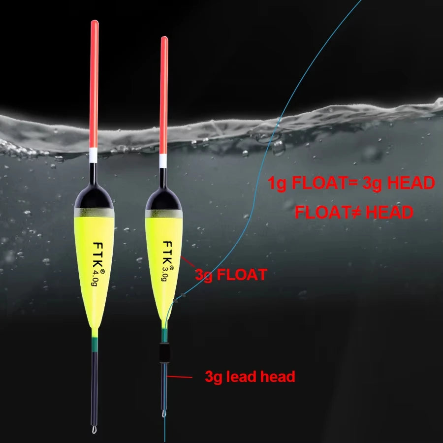 Shiqian Balcedarwood Carp Fishing Float Long Tail Drifting 5 Pieces