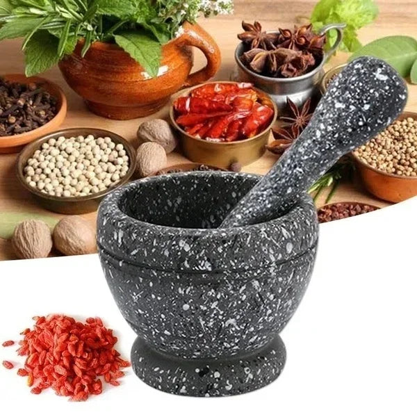 Resin Mortar And Pestle Set For Garlic And Herbs Kitchen