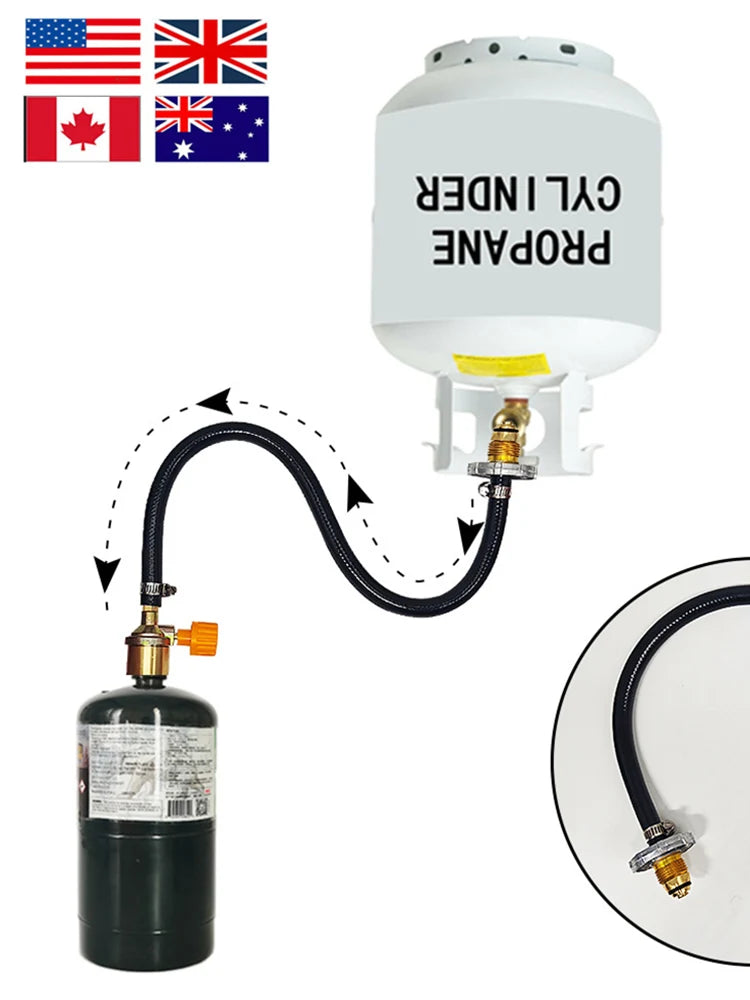 APWIKOGER Propane Refill Adapter Hose With On Off Control Valve