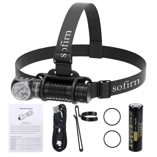 SOFIRN HS41 Headlamp 4000lm 21700 USB C Rechargeable with SST20 LED Torch Indicator with Magnetic Tail Flashlight