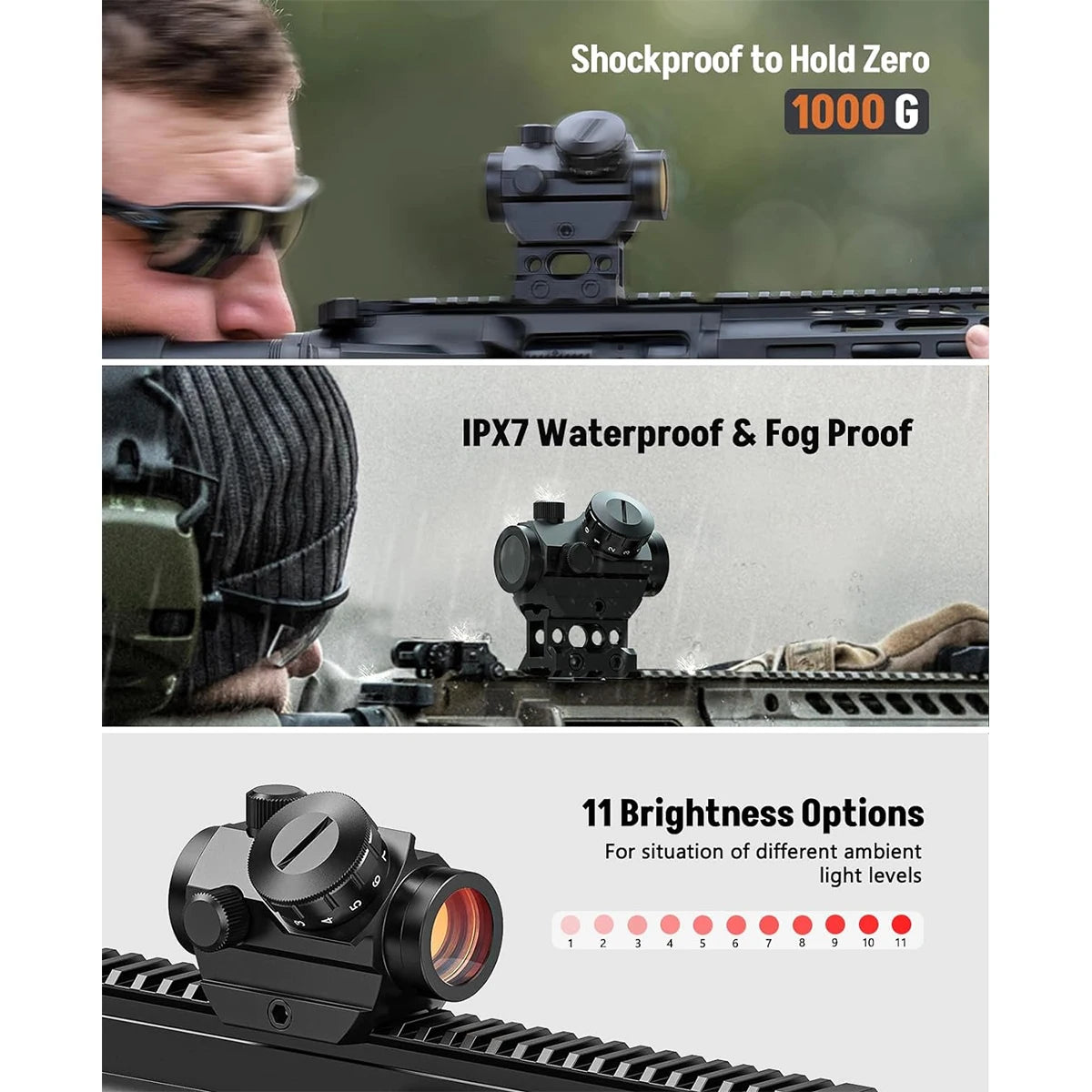 Nabila Red Dot Sight Reflex Fogproof Waterproof Shockproof