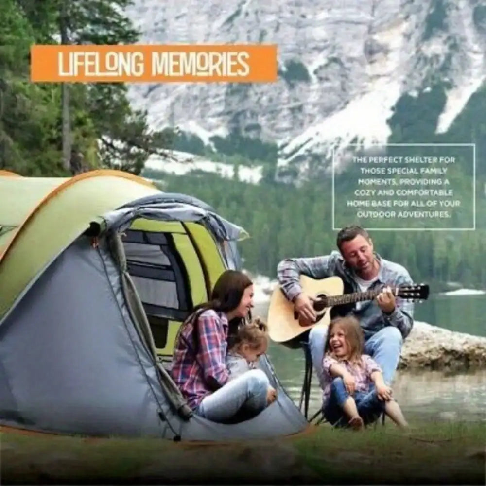 Camping Tent Two Door Pop Up Waterproof UPF50 Set Up