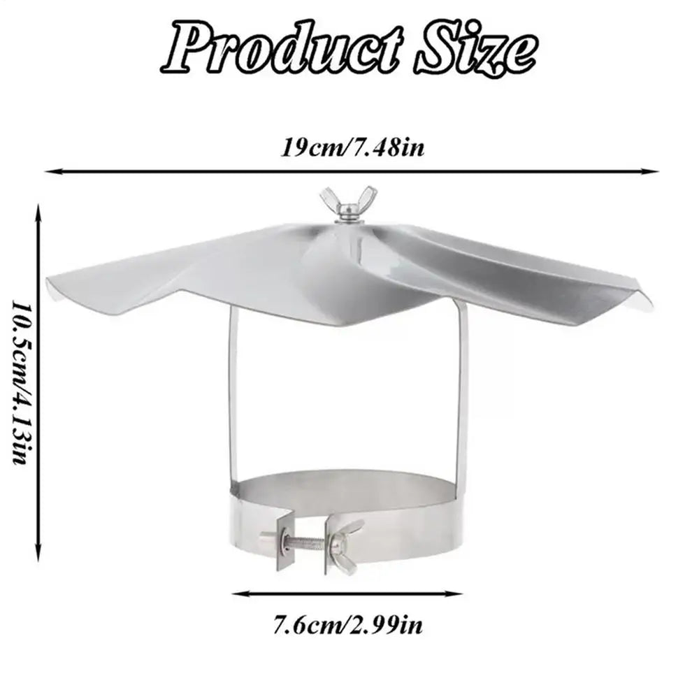 Stainless Steel Wood Stove Chimney Cap for Camping Outdoor Roof Vent