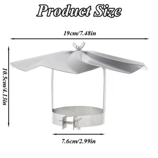 Stainless Steel Wood Stove Chimney Cap for Camping Outdoor Roof Vent