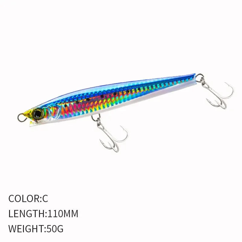 YTYIN Bass Lure Sinking Minnow Pencil Saltwater Bait