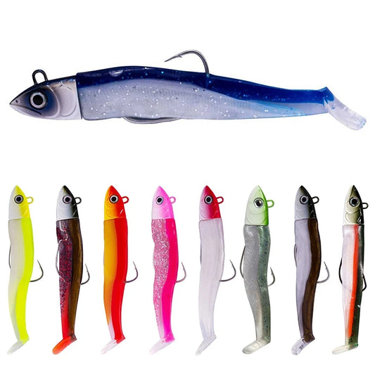 Black Minnow PreMounted Swimbait Lures For Bass Fishing