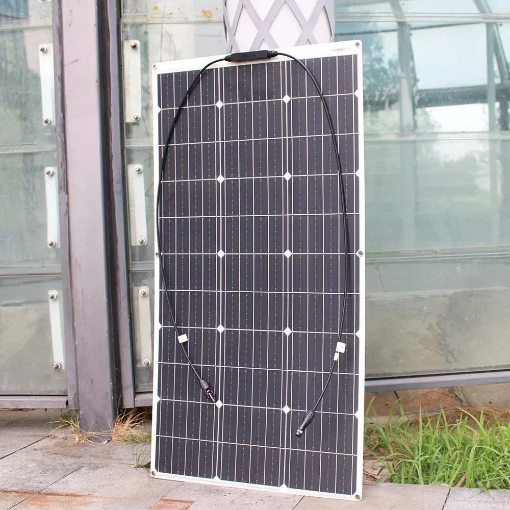 ASUNERGE Flexible Monocrystalline Waterproof Solar Panel for RVs and Boats