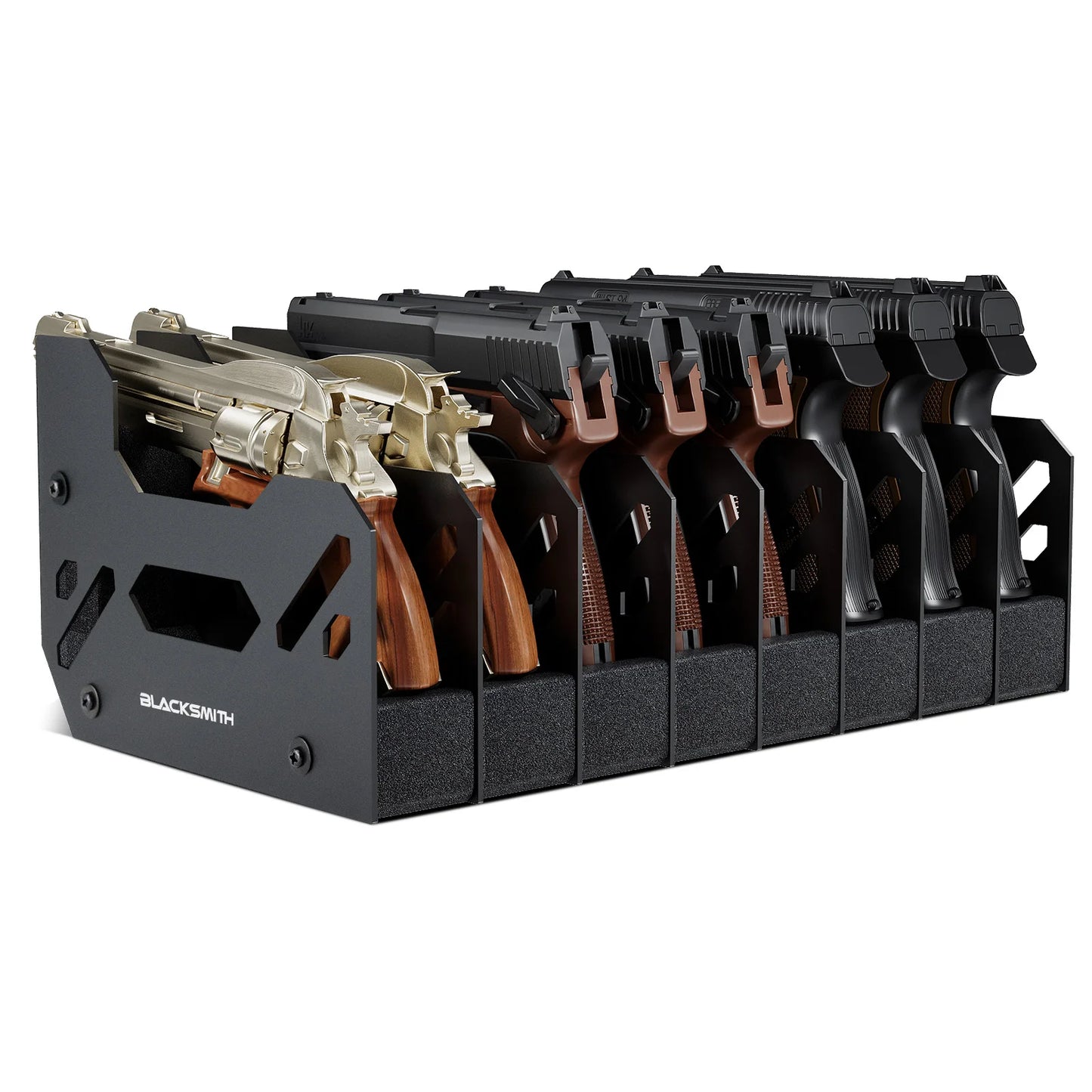 Pistol Holder Gun Rack By Black 4/5/6 Slots