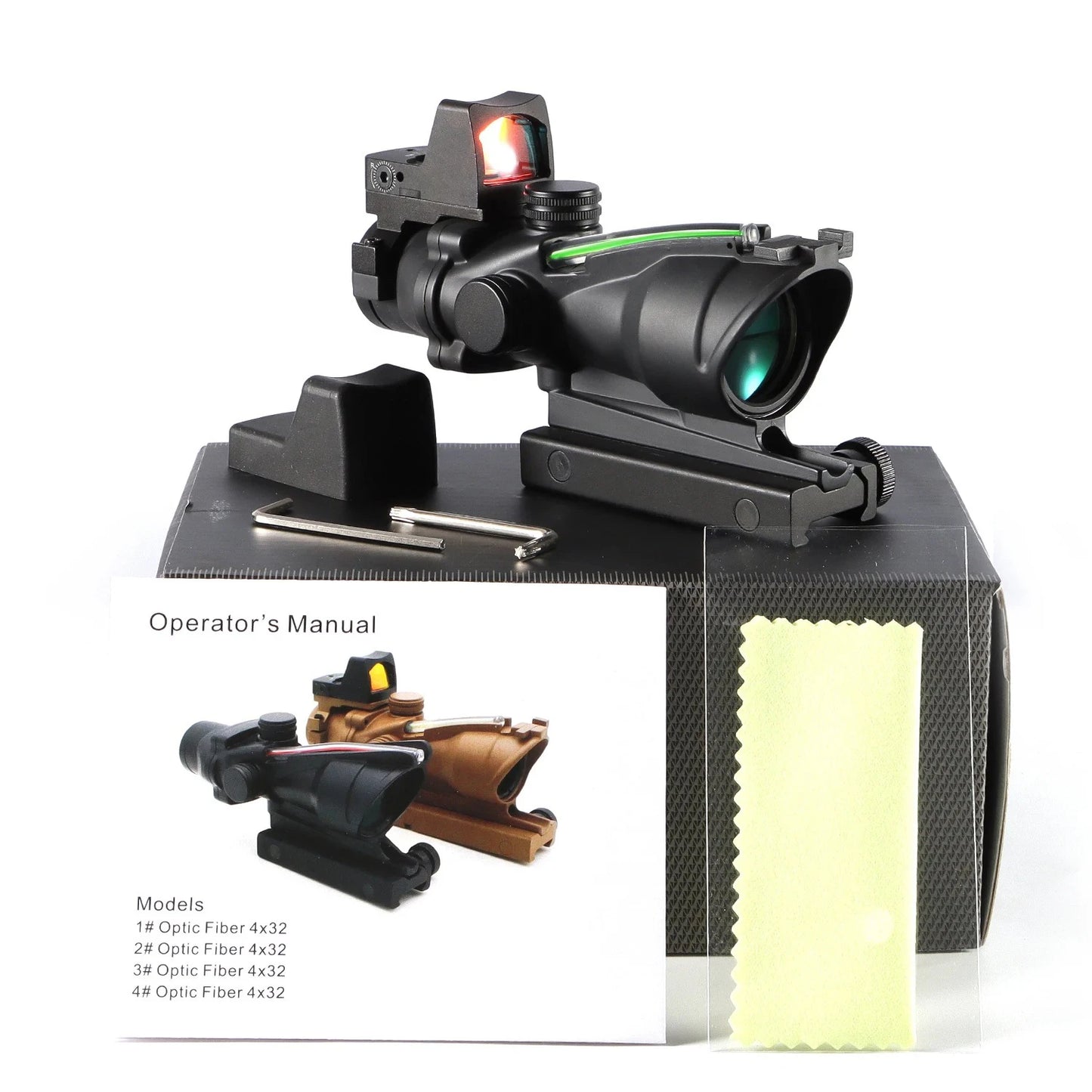 Nabila Adjustable 4x32 Red Dot Rifle Scope With 20mm Rail