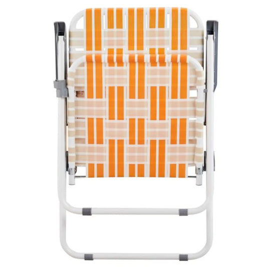 Webbed Folding Beach Chairs Set For Outdoor Patio And Camping