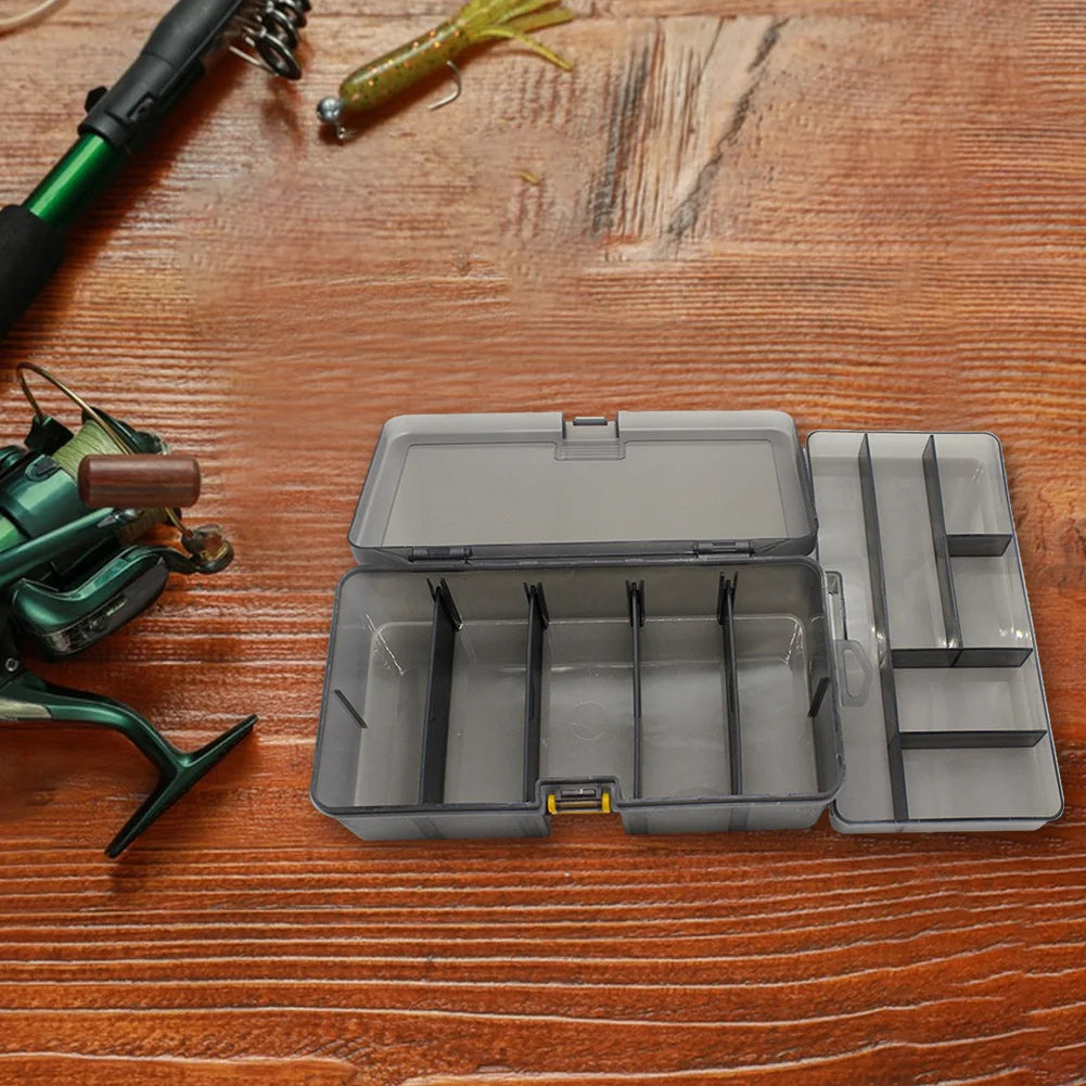 Shunmaii Double Layer Fishing Box With Adjustable Dividers For Bait