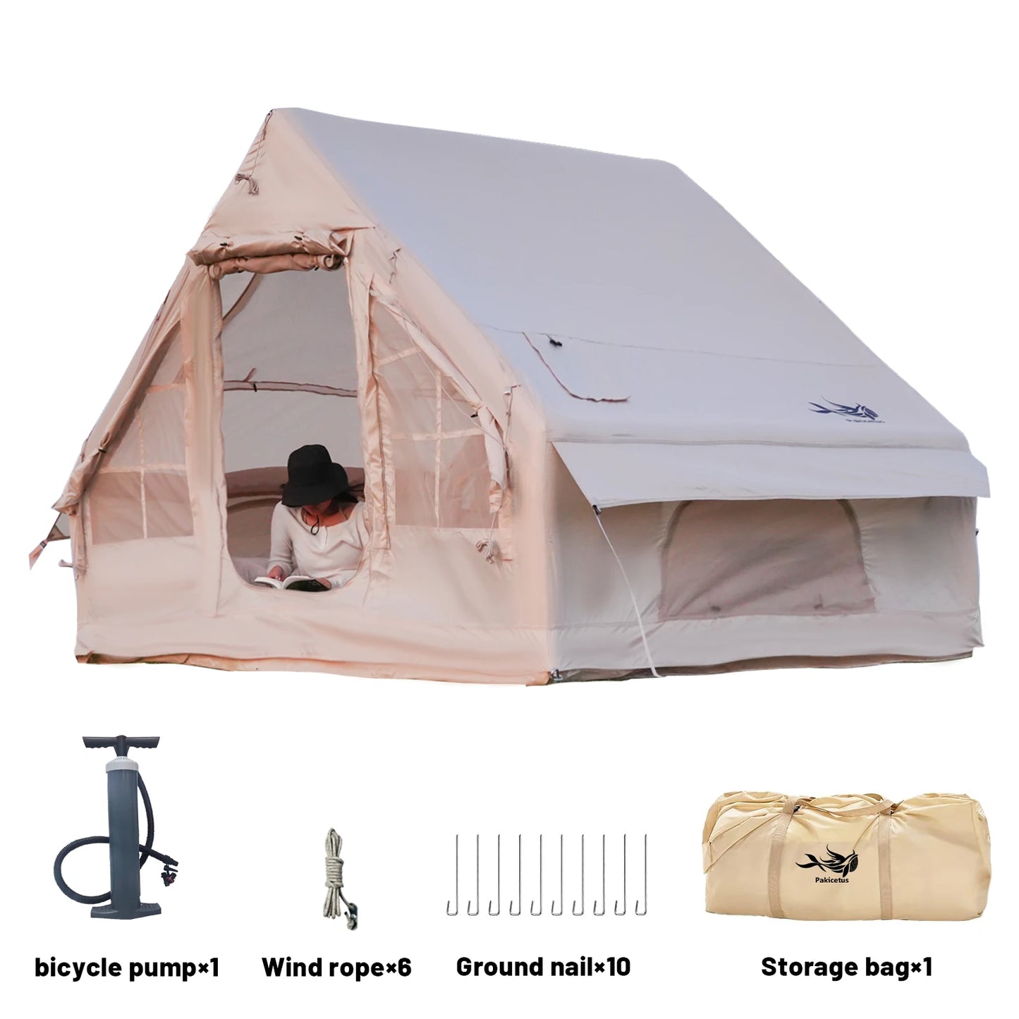 Pakicetus Inflatable Tents For Family Camping 4 To 8 Persons