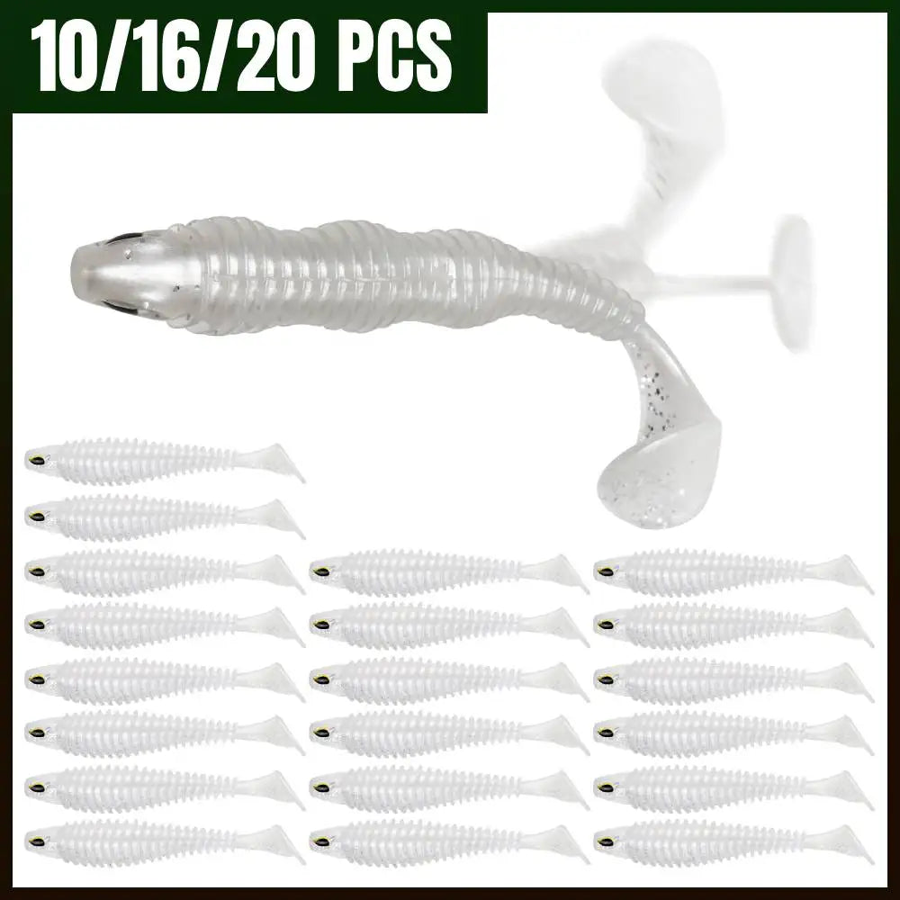 DOVESUN Paddle Tail Swimbaits Set for Bass Trout Crappie Walleye