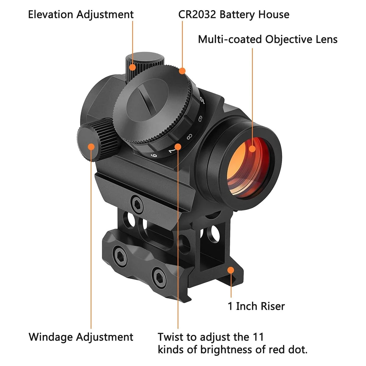Nabila Red Dot Sight Reflex Fogproof Waterproof Shockproof