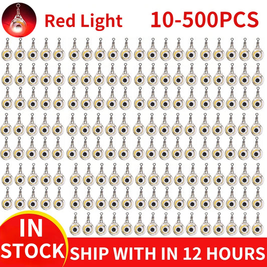 Mini Fishing Lure Light LED Deep Drop Underwater Eye Shape Luminous