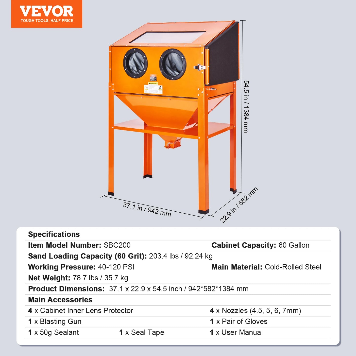 SucceBuy Sandblasting Cabinet Portable Benchtop Sandblaster
