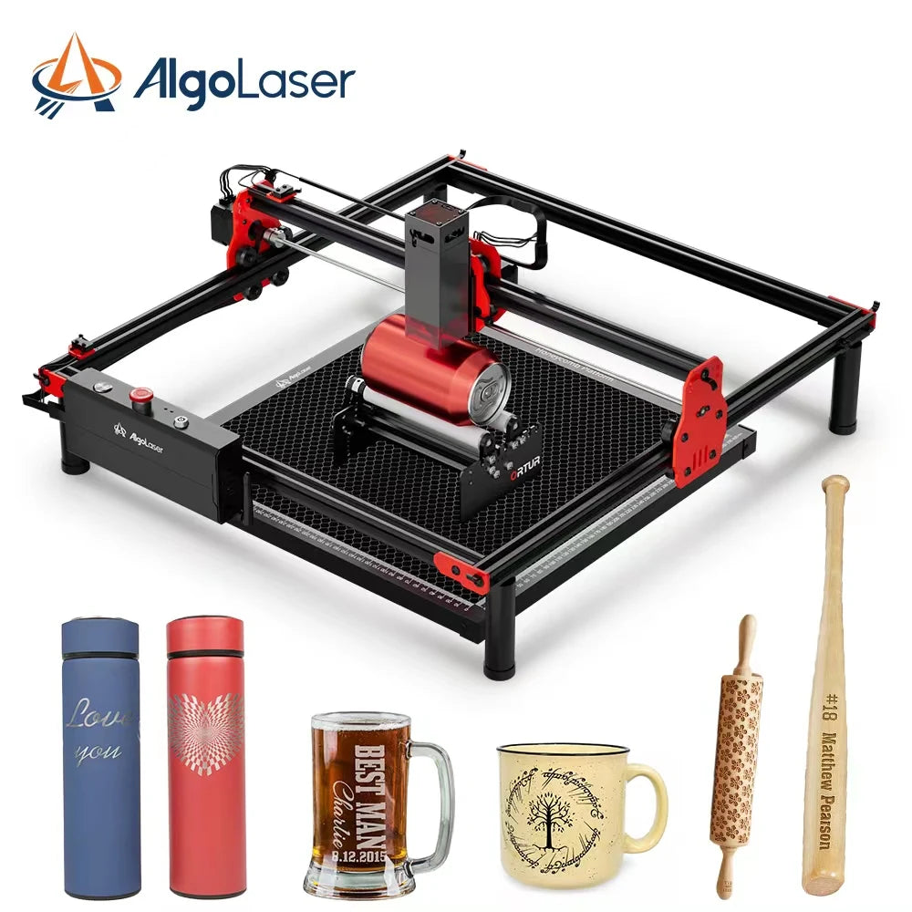 AlgoLaser Desktop Laser Engraver Rotary Roller Engraving Cutter